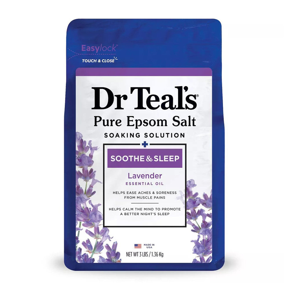 Dr. Teals Soothe And Sleep Epsom Salt Soaking Solution With Lavender, 3 Lb